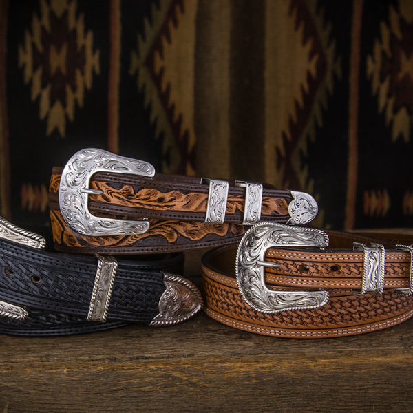Tapered Floral Belt  Leather belt buckle, Leather belts men, Custom leather  belts