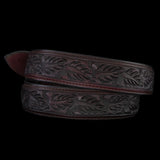 Vogt Silversmiths Belts Saddle Brown Over Under Leaf