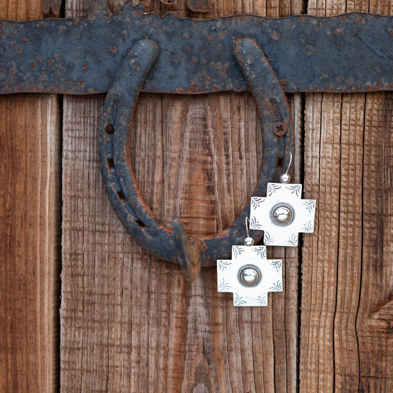 Vogt Silversmiths Earrings The Navajo Cross