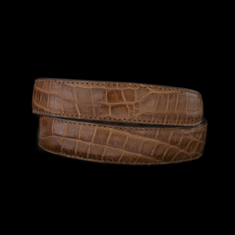 Vogt Silversmiths Magna Belts Genuine Alligator in Cognac