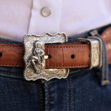 Vogt Silversmiths Magna Belts Genuine Alligator in Cognac