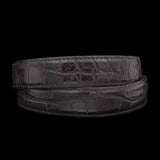 Vogt Silversmiths Magna Belts Genuine Alligator in Glossy Chocolate